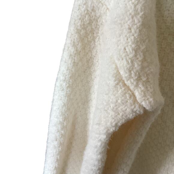 Pink Rose Cream Cable Short Pullover Sweater Size L - Picture 4 of 7